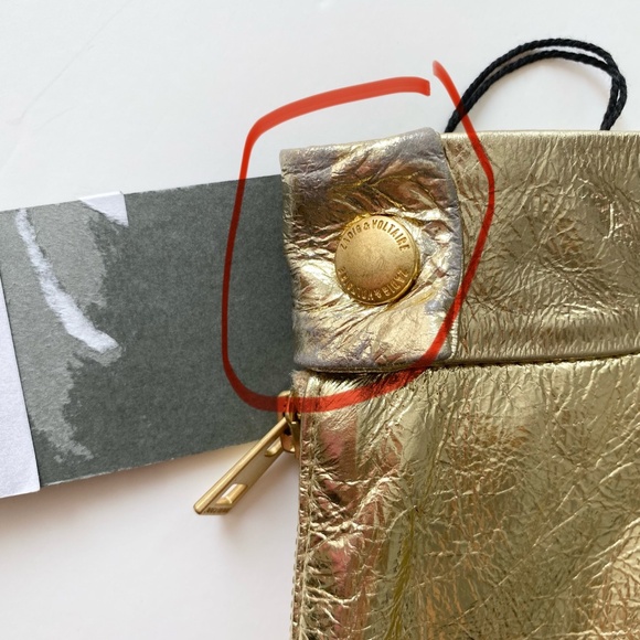 Zadig & voltaire metallic leather mini skirt *flaws* - Picture 4 of 7